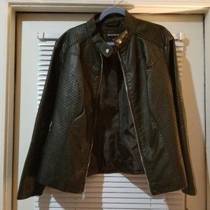 Black Leather Alternative Jacket